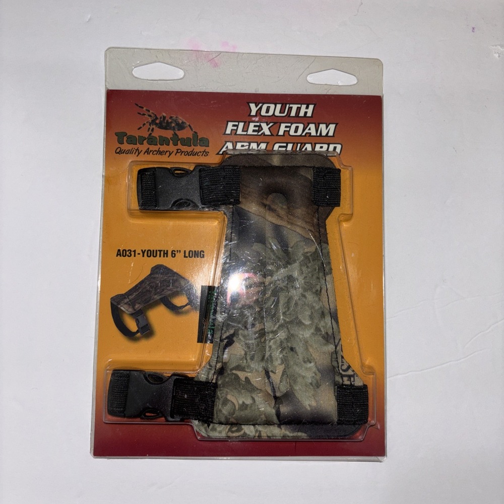 Tarantula Archery Products A031 Youth 2 Strap 6" Flex Foam Armguard Camo NIP